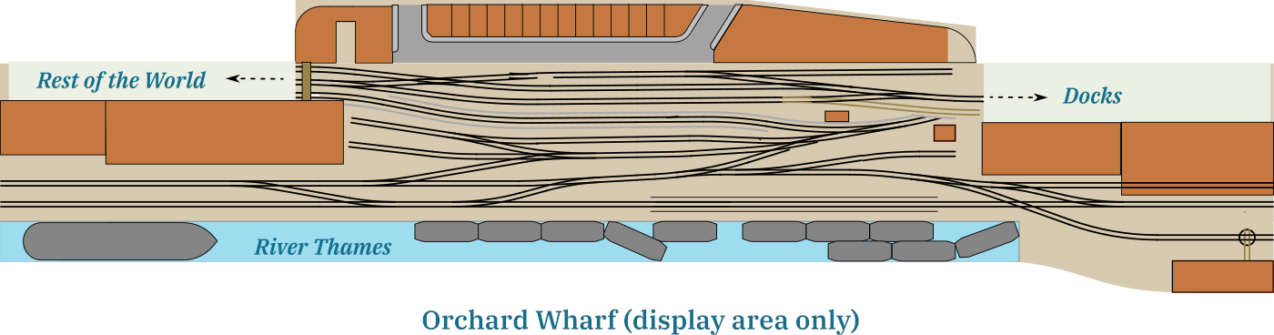 Plan of Orchard Wharf layout